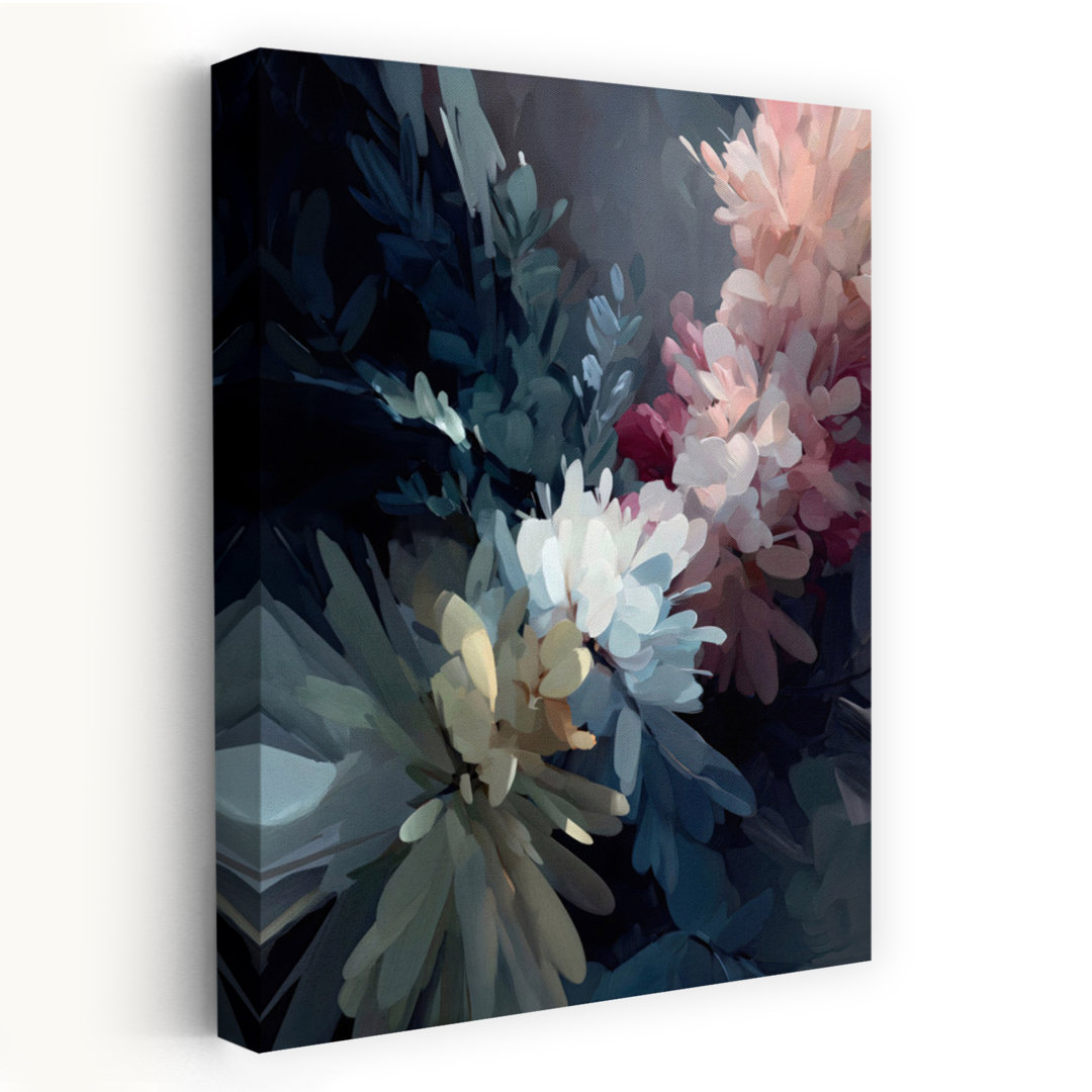 Moody Abstract Flowers Abstract Bold Contemporary Nature Wall Art Print