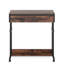 Bureau portable pour ordinateur portable avec tiroir et roulettes, bureau pour travailler debout à hauteur réglable avec tablette de rangement, table d'appoint mobile pour lit, canapé ou bureau personnel, plateau de table de 31,5 po - brun rustique