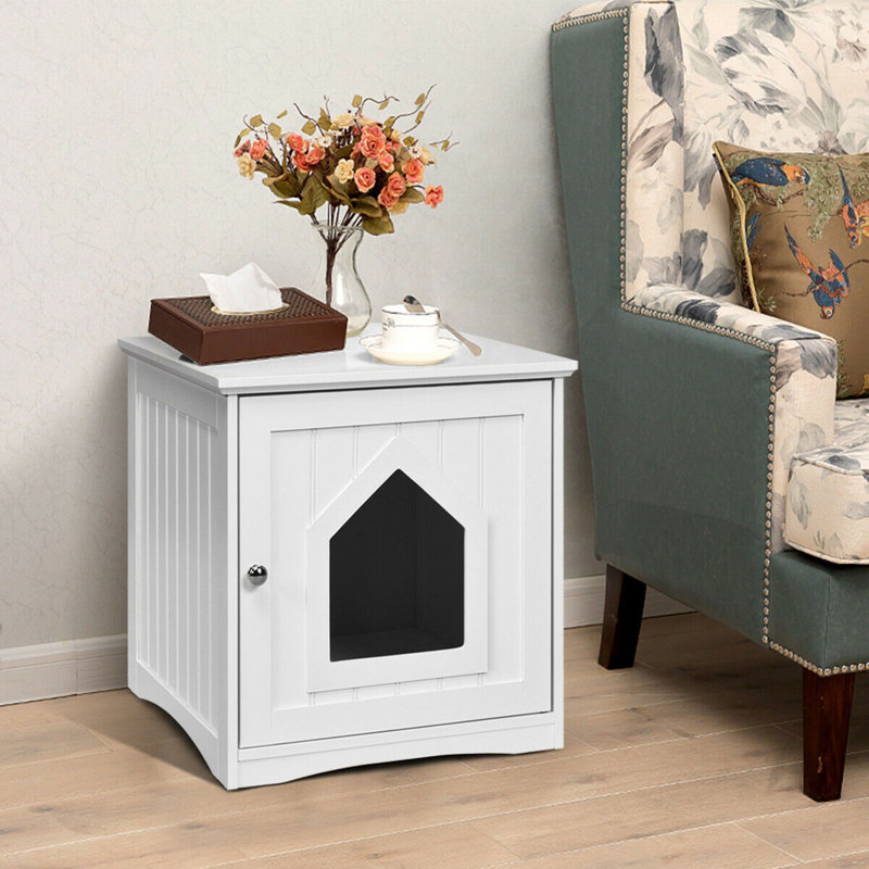  Table de chevet d'extérieur résistante aux intempéries, Blanc
