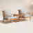 Arizona 2-Person 3-Piece Teak Patio Conversation Set with Cushions-1219094880-1219094881