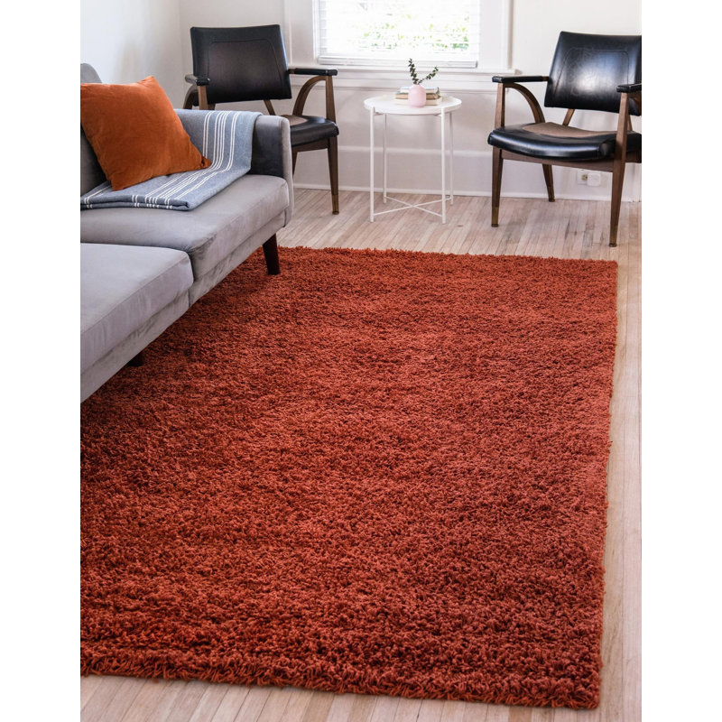 Santra Performance Indoor Rug, Rectangle 7'10" x 11', Terracotta