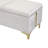 Elegant Beige Storage Bench, Metal Legs, Bedroom And Living Room Decor, Comfortable Seating, Gold Strip Aesthetics, Almost Fully Installed Bench In Beige, For Room, 250Lbs Capacity-811433467