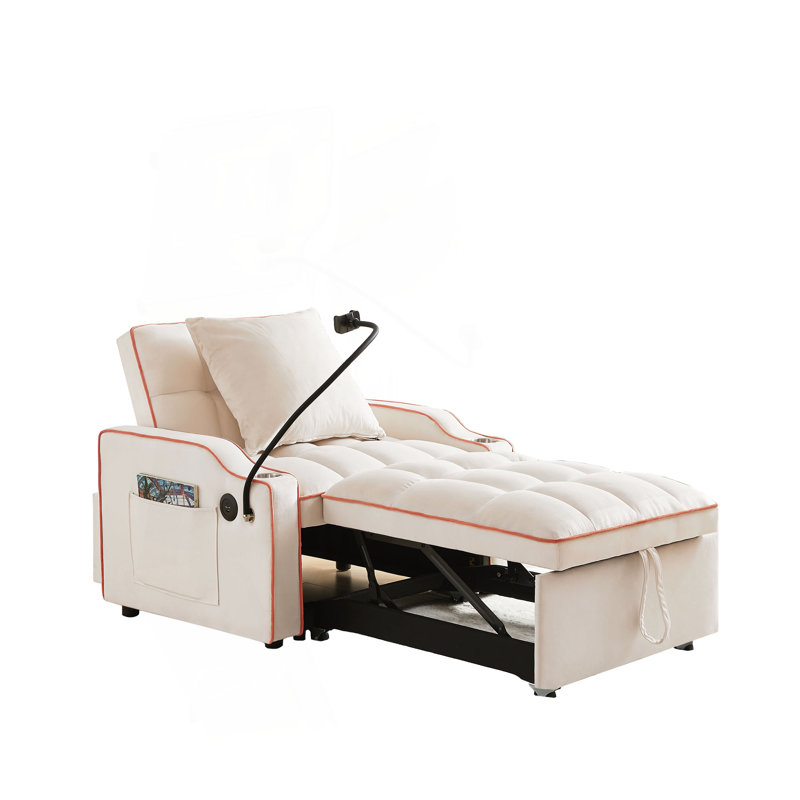 Canapé-lit 3-en-1, canapé-lit convertible Canapé-lit Canapé-lit coulissant réglable Canapé-lit pliant multi-poches pour salon Chambre à coucher Petit espace
