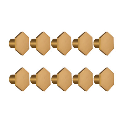 Solid Hexagon Cabinet Knob, 10-Pack