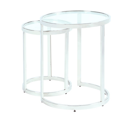 Contemporary 2-In-1 Nesting Lamp Table Set