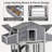 Large Chicken Coop - Unique Folding Design for Easy to Set Up - Chicken House for Outdoor with Two Nesting Box, Leakproof Pull-on Tray, and UV-Resistant Roof Panel