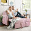 Canapé-lit inclinable 3-en-1 avec coussins pour petits espaces Ross-1197353133