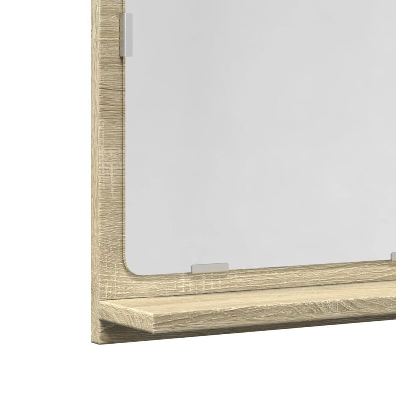 Dorlene Mirror with Shelves, 37cm x 40cm, Sonoma Oak