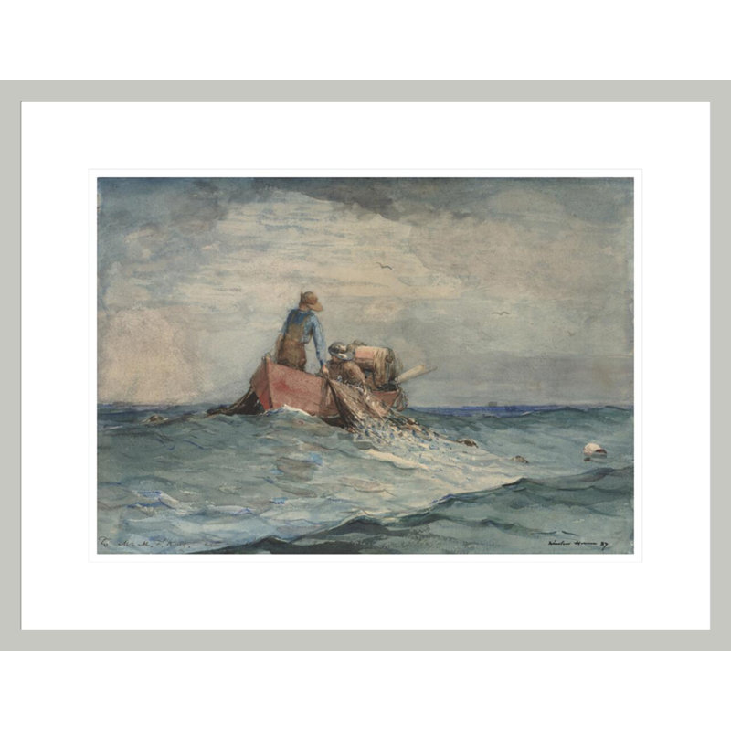 «Hauling in the Nets» par Winslow Homer, impression giclée encadrée, 16,97 po H x 21,75 po L