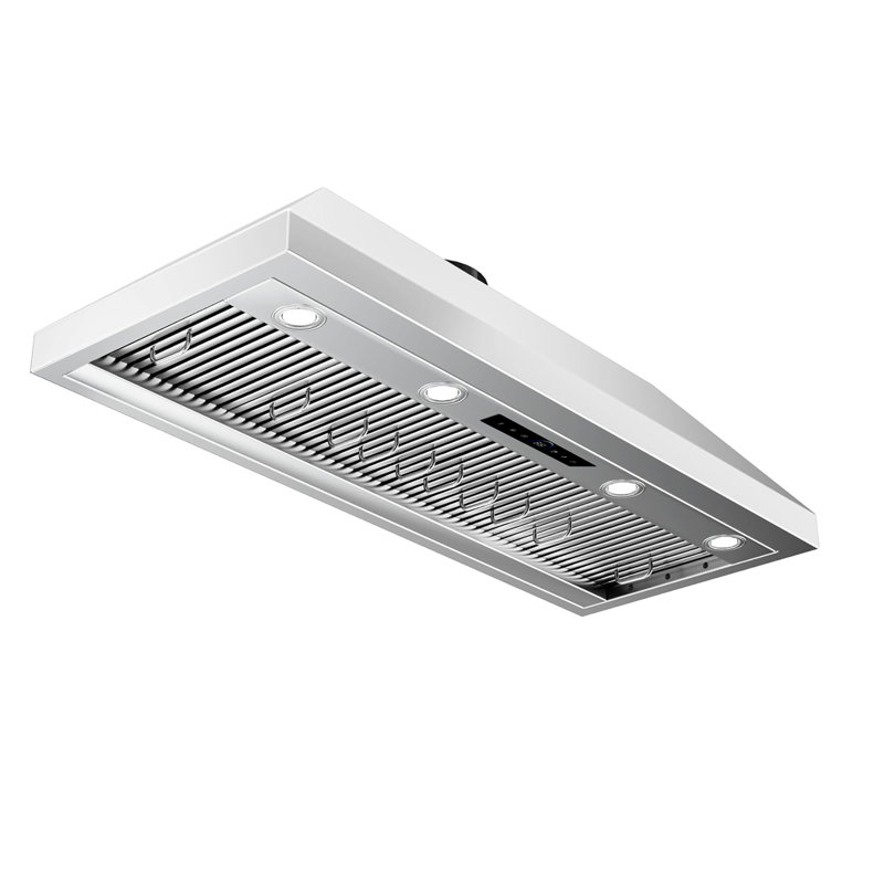 Hotte de cuisine 48 pouces à 4 vitesses avec contrôle tactile et hotte de cuisine en acier inoxydable avec 4 lumières DEL