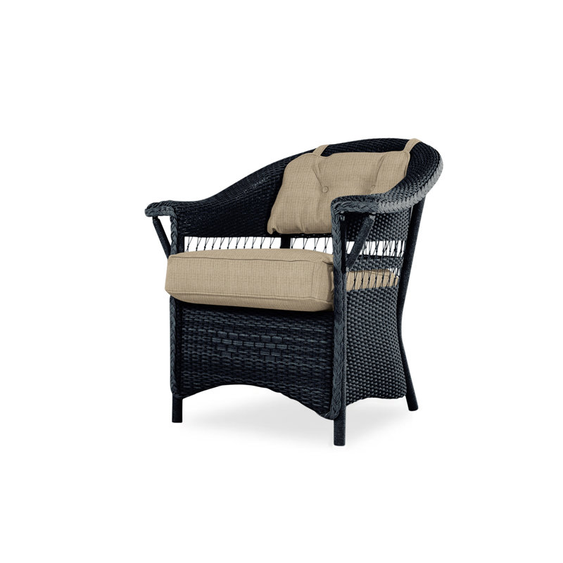 Nantucket Outdoor Dining Armchair, Decorline Natural, Ebony