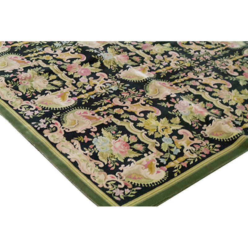 La Wool Floral Area Rug