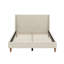 Lit plateforme tapissier moderne avec tête de lit à oreilles et pieds ronds Modern Boucle-1709975928