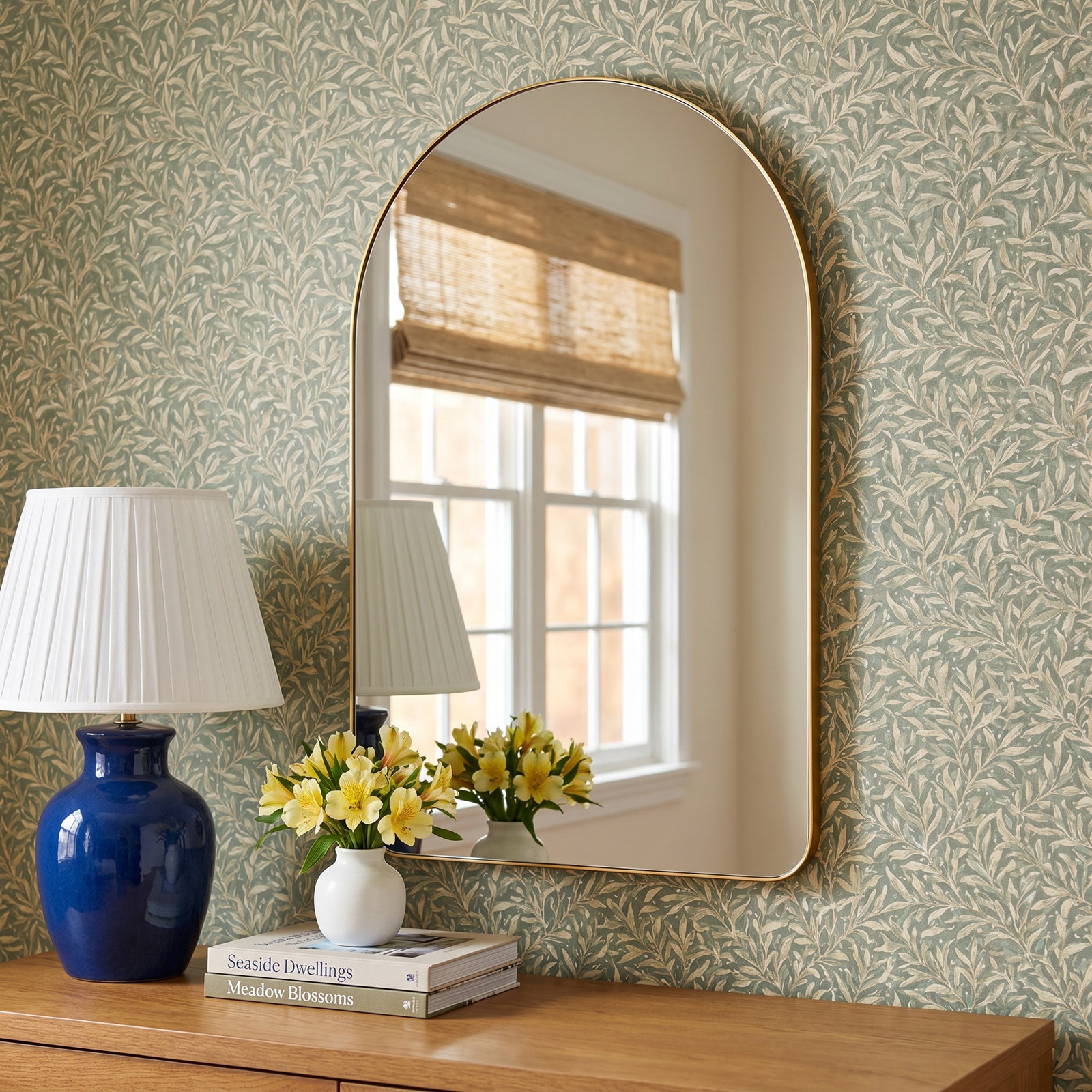 Eaton Vanity Mirror, Gold