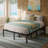  Metal Platform Bed Frame, Full Size Bed Frame With 14”under-bed Storage, Heavy-duty Bed Frame With 6 non-slip mattress Gaskets,no Box Spring,noise Free-black