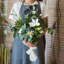 Arrangement floral clematis de bouquet artificiel