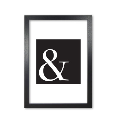 Ampersand Black 1 Piece Wall Art