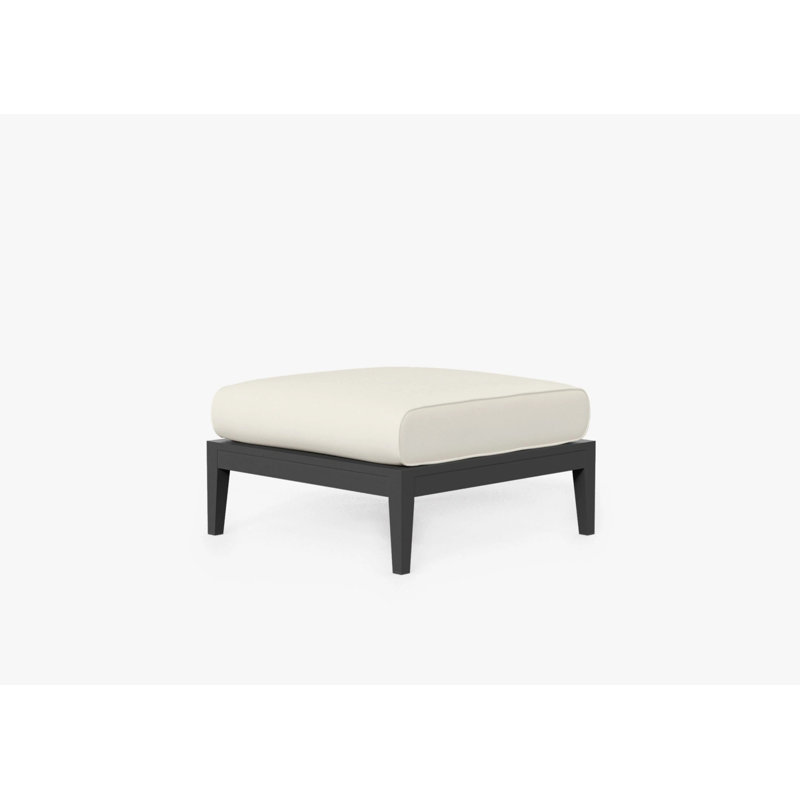 Repose-pieds d'extérieur gris anthracite en aluminium, Noir, noir, noir, noir, Crème Palissades