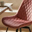 Chaise d’appoint rembourrée velours rose Dunfee