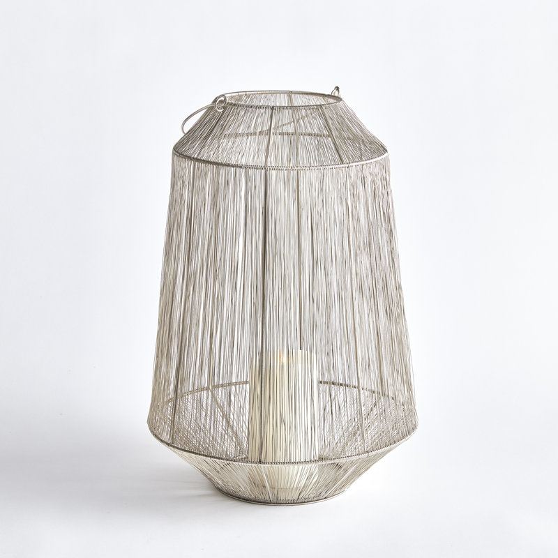 Lantern, 13.50" H x 10.50" W x 10.50" D, Silver