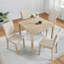Ensemble de salle à manger moderne Waveen avec table carrée et chaises rembourrées