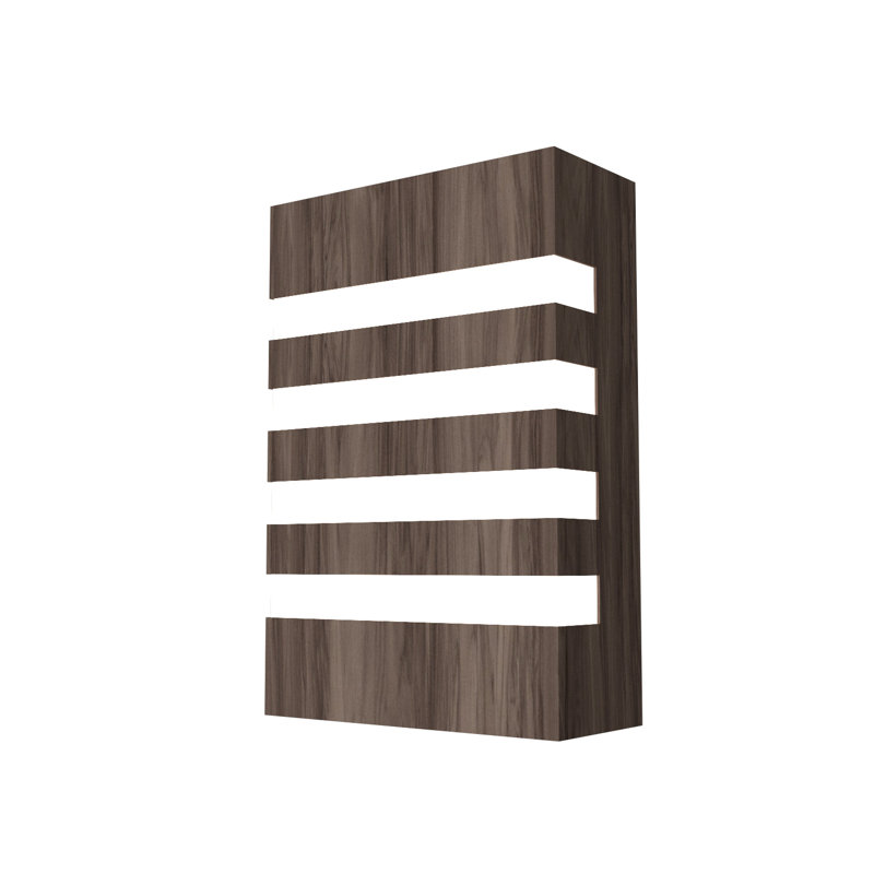 LED Flush Mounted Sconce, American Walnut