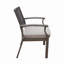 Chaise de salle à manger d'extérieur moderne en aluminium avec coussin (ensemble de 2)