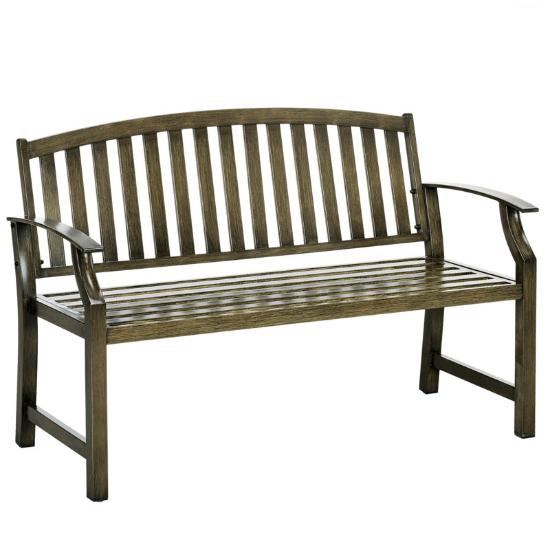Banc, banc de jardin extérieur, banc en métal