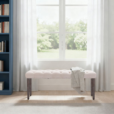 Modern Elegant Velvet Upholstered Bench Entryway Bench Bedroom End of Bed Bench Dining Bench