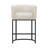 27" H Counter Height Bar Stools Set Of 2, Modern Barrel Counter Stools With Backrest And Arms, Metal Frames, Linen Fabric Upholstered Accent Barstools For Kitchen Island-1334100103