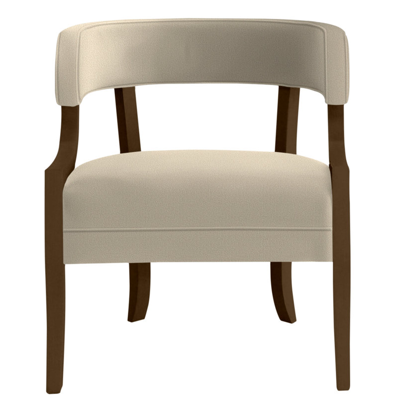 Thom Filicia Home 25"Otisco Chair, Tuck Linen, Havana