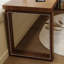 Bureau en bois de noyer clair en forme de L-108954474