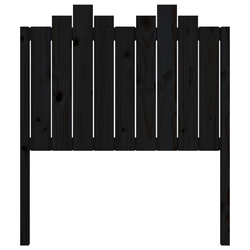 Kopfteil Schwarz 96x4x110 cm Massivholz Kiefer