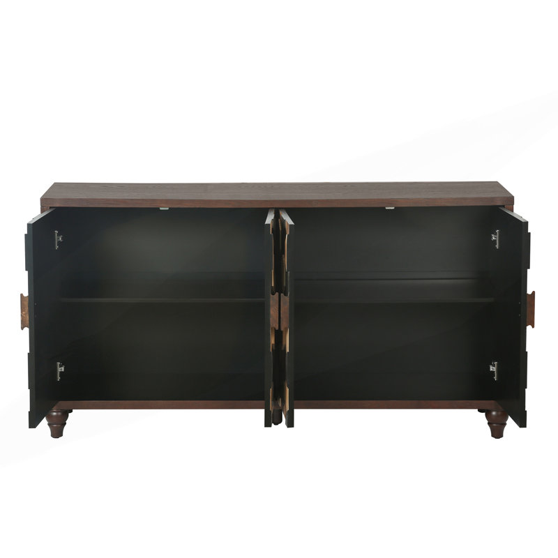 Honeycomb Pattern Sideboard, Modern Accent Cabinet