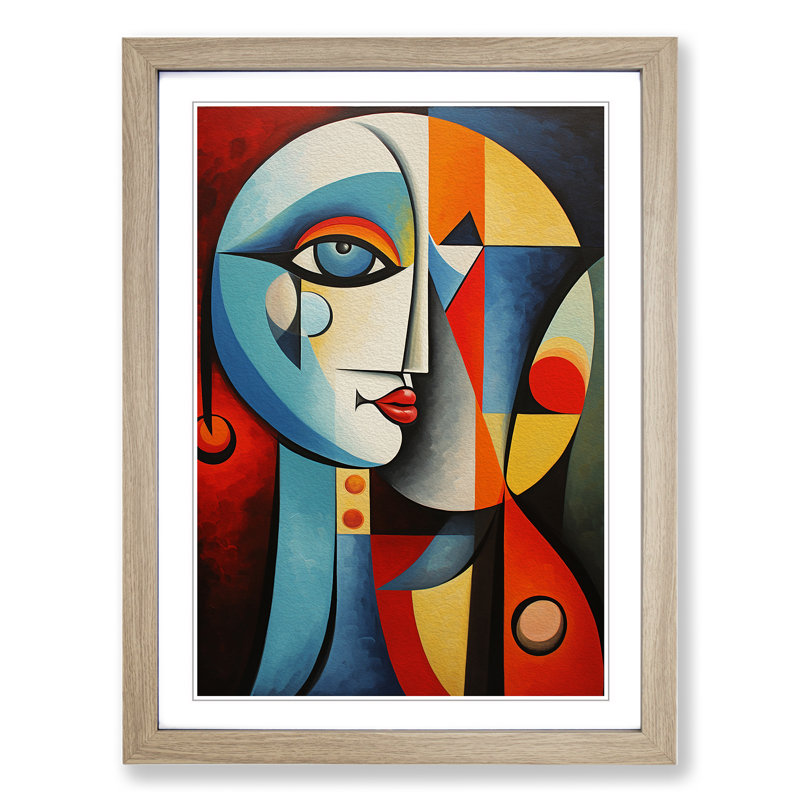 Pablo Picasso No.3 Framed Print, 64cm H x 46cm W x 2cm D, Oak Framed