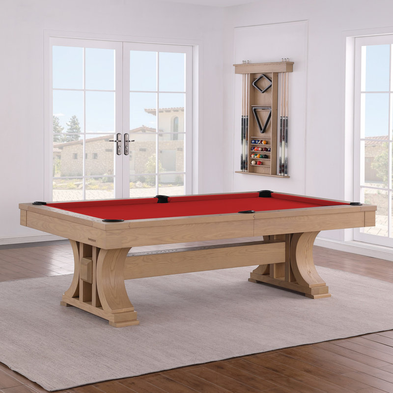 Table de billard en ardoise 8 pi Madero Madero, Rouge, Non, Frêne clair brossé