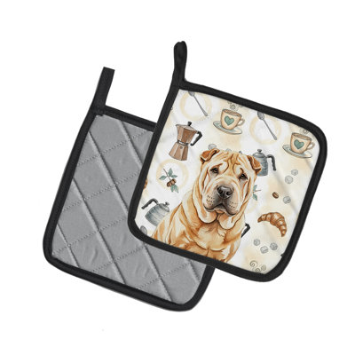 Paire de porte-cafetières Red Shar Pei