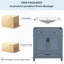 Meuble-lavabo simple 30 po avec plateau en résine Tarel