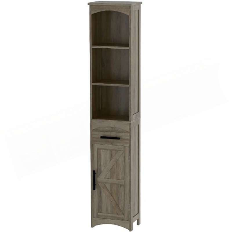 Narrow Cabinet,Tall Slim Bathroom Storage Cabinet, Gray