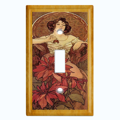 Plaque murale d'interrupteur à bascule Beautiful Art Nouveau Angels