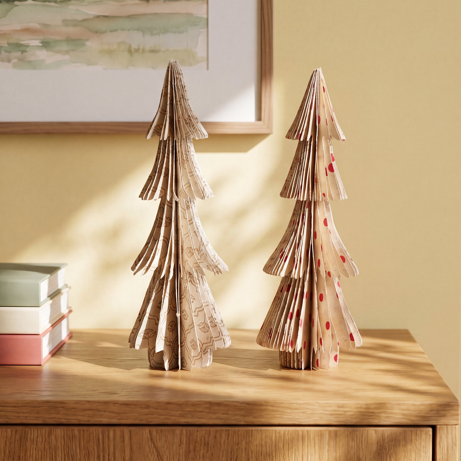 Patterned Paper Honeycomb Tabletop Tree