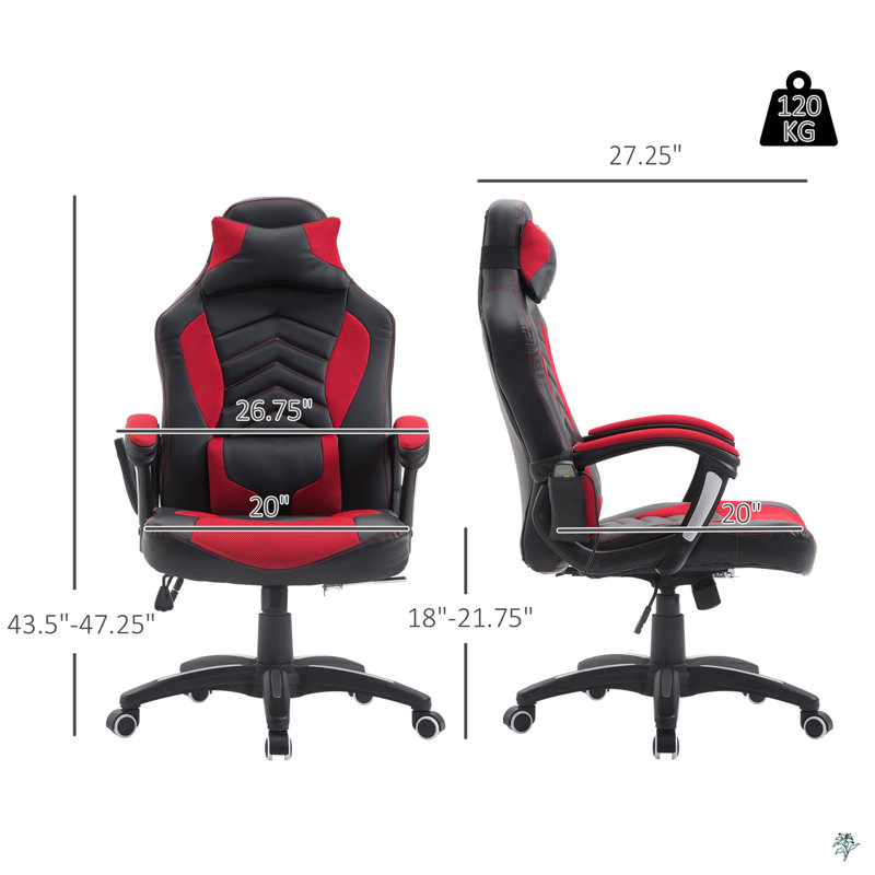 Fauteuil de jeu HOMcom 6 Vibrating Point