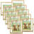 12 Pack 4 X 4 Inch Floating Frame Glass Photo Frame Collection Vintage Metal Minimal Ornate Easel For Pictures Photos Desk Tabletop Display (Gold)