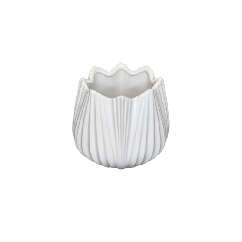Girish Ceramic Table Vase, White