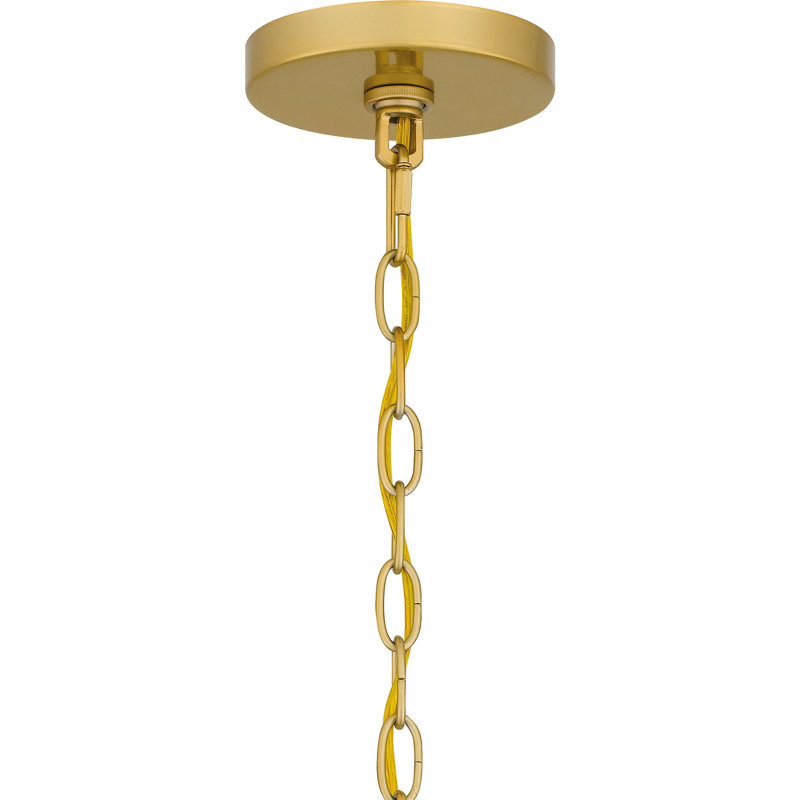 Lustre noir mat 5 lumières, Or clair