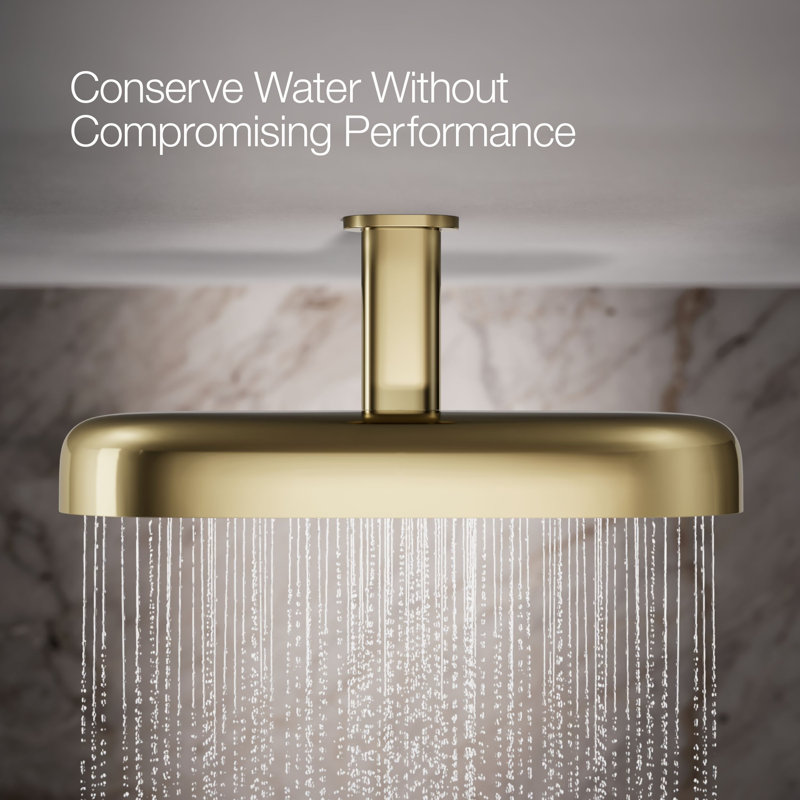 Statement™ 18" 2.5 GPM Oblong Rainhead, Vibrant French Gold