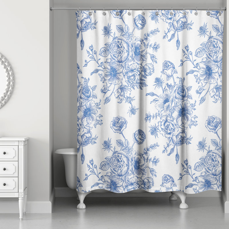 Rideau de douche simple floral Wallasey