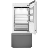 36" Bottom-Mount Refrigerator, Auto Ice Maker, Dual Evaporators And Inverter Compressors, TFT Touch Display