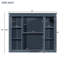 Armoire à pharmacie murale moderne avec miroir et 6 tablettes ouvertes pour salle de bain-1262440983