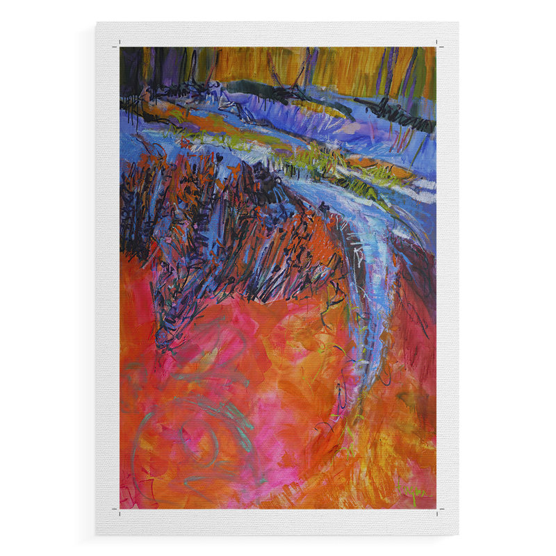 Vibrant Flow I - Impression sur toile seulement - NON-CADRE, H 18 po x l 12 po